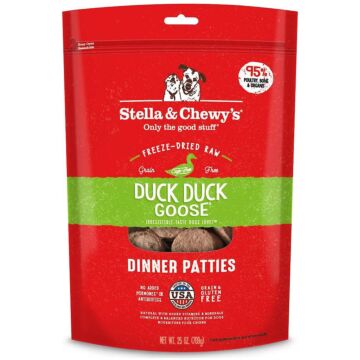 Stella & Chewys Dog Food - Freeze-Dried Dinner Patties - Duck Duck Goose 25oz