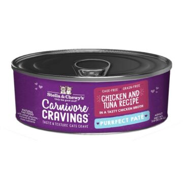 Stella & Chewys Cat Canned Food - Carnivore Cravings - Chicken & Tuna Pate 2.8oz