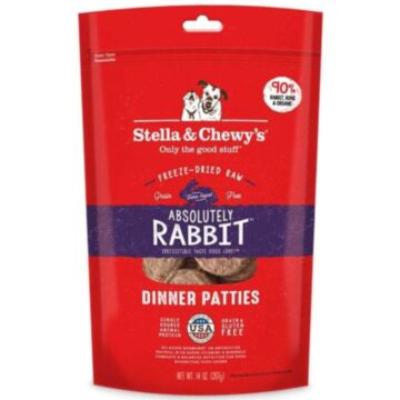Stella & Chewys Dog Food - Freeze-Dried Dinner Patties - Absolutely Rabbit 5.5oz 