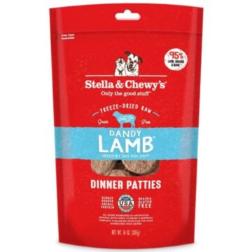 Stella & Chewys Dog Food - Freeze-Dried Dinner Patties - Dandy Lamb 14oz