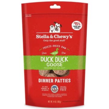 Stella & Chewys Dog Food - Freeze-Dried Dinner Patties - Duck Duck Goose 5.5oz