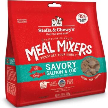 Stella & Chewy's Savory Salmon & Cod Meal Mixers Freeze-Dried Dog Food (18oz)