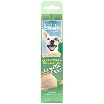 Tropiclean Fresh Breath Oral Care Gel - Vanilla Mint Flavor 2FL OZ