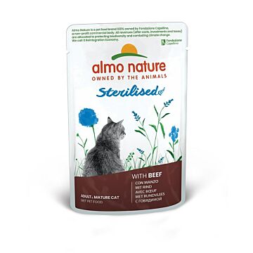 Almo Nature Functional Cat Pouch - Sterilised - with Beef