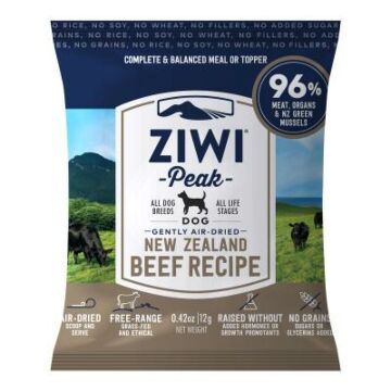 Ziwipeak Dog Food - Air-Dried Grain Free - Beef Recipe 12g (Trial Pack)