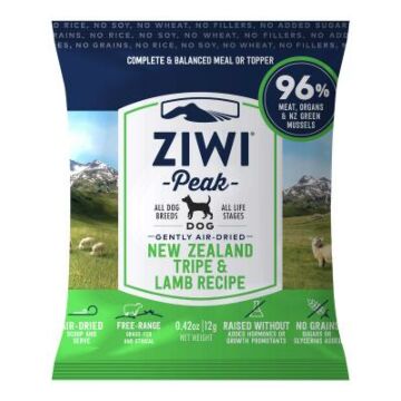 Ziwipeak Dog Food - Air-Dried Grain Free - Tripe & Lamb Recipe 12g (Trial Pack)