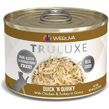 WERUVA TRULUXE Grain Free Cat Can - Quick 'N Quirky - Chicken & Turkey in Gravy 170g / 6oz - EXP 30/06/2024