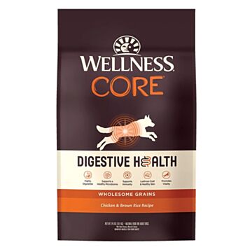Wellness CORE Digestive Health Dog Food - Chicken & Brown Rice 24lb - EXP 24/08/2023