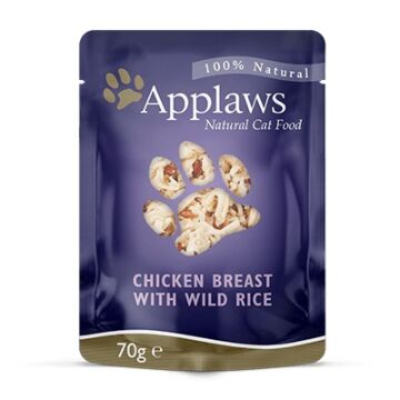 Applaws Natural Cat Pouch - Chicken with Wild Rice in Broth 70g