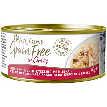 Applaws Cat Canned Food - Grain Free - Chicken with Duck in Gravy 70g