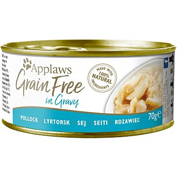 Applaws Cat Canned Food - Grain Free - Pollock in Gravy 70g
