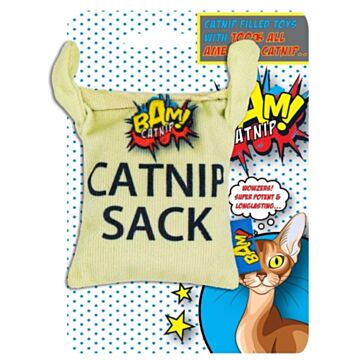 BAM Cat Toy - Super Potent & Long Lasting 100% Filled American Catnip Sack