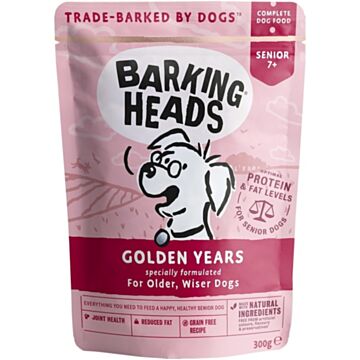 Barking Heads Grain Free Senior Dog Pouch - Golden Years 300g