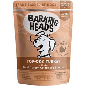 Barking Heads Grain Free Dog Pouch - Turkey 300g