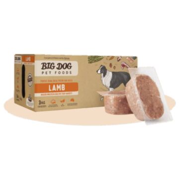 BIG DOG Standard Range Frozen Raw Dog Food - Lamb 3kg