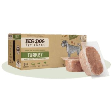 BIG DOG Allergy Range Frozen Raw Dog Food - Turkey 3kg