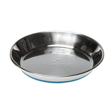 ROGZ Stainless Steel Non-Slip Cat Bowl - Blue