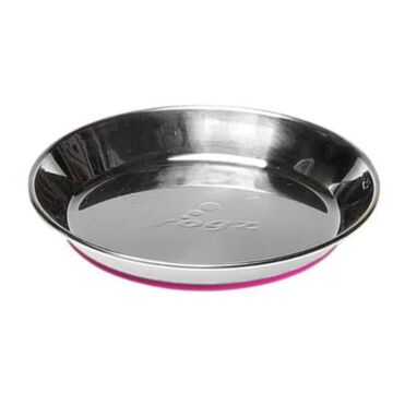 ROGZ Stainless Steel Non-Slip Cat Bowl - Pink