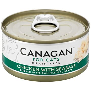 Canagan Grain Free Canned Cat Food - Chicken with Seabass 75g