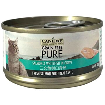 Canidae Pure Wet Cat Food - Salmon & Whitefish in gravy 70g