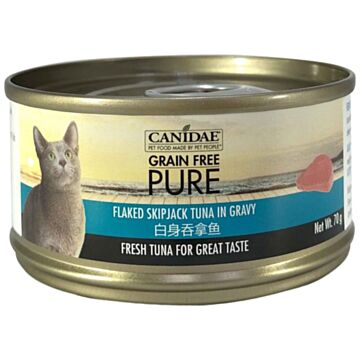 Canidae Wet Cat Food - Pure Flaked Skipjack Tuna in gravy 70g