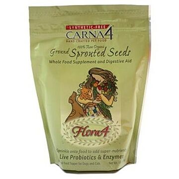 Carna4 Flora4 Ground Sprouted Seeds Topper with Live Probiotics & Enzymes 18oz 