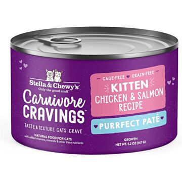 Stella & Chewys Kitten Canned Food - Carnivore Cravings - Chicken & Salmon Pate 5.2oz
