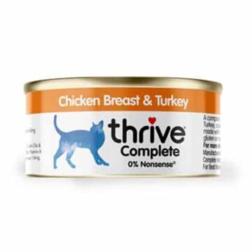 Thrive Cat Canned Food - Complete 100% Chicken Breast & Turkey 75g