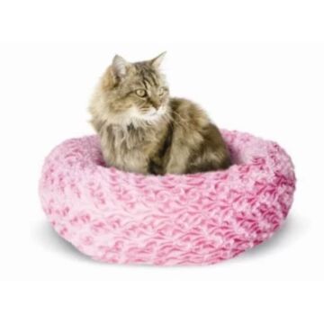 Catit Style Cat Donut Bed-Rosebud, Pink, Small. 40cm dia. x 12.7cm (16" dia x 5")