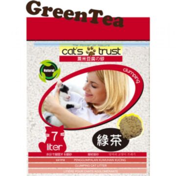 Cats Trust Soybean and Rice Clumping Cat Litter - Green Tea 7L