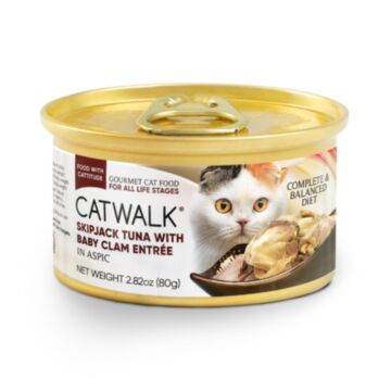 CATWALK Cat Wet Food - Skipjack Tuna With Baby Clam Entree 80g