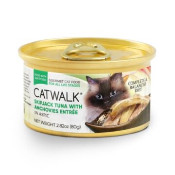 CATWALK Cat Wet Food - Skipjack Tuna with Anchovies Entree 80g