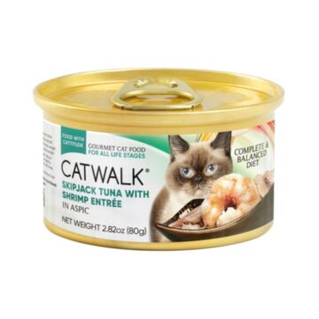 CATWALK Cat Wet Food - Skipjack Tuna with Shrimp Entree 80g