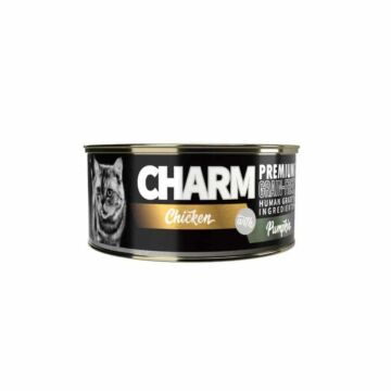 CHARM Cat Canned Food - Chicken Flake With Pumpkin Topping in Gravy 80g