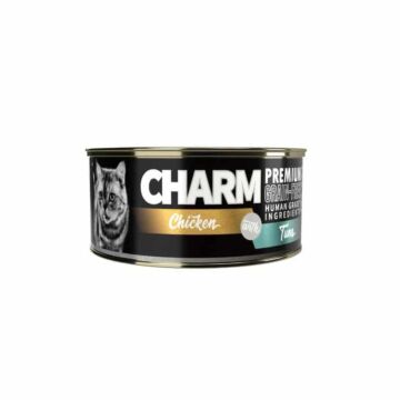 CHARM Cat Canned Food - Chicken Flake With Tuna Topping in Gravy 80g