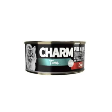 CHARM Cat Canned Food - Tuna Flake With Crab Topping in Gravy 80g
