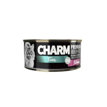 CHARM Cat Canned Food - Tuna Flake With Salmon Topping in Gravy 80g