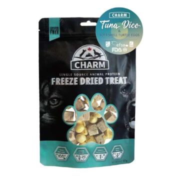 CHARM Cat & Dog Treat - Freeze Dried Tuna Dice  And Soft-Shell Turtle Eggs