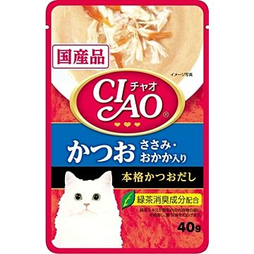 Ciao Cat Pouch - Skipjack & Chicken Fillet with Dried Bonito 40g