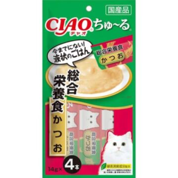 CIAO Cat Treat (SC-158) - Churu Skipjack puree (Complete Diet) 14gx4
