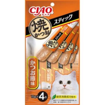CIAO Cat Treat (TSC-141) - Jelly Stick - Grilled Skipjack Skipjack Flakes Flavour (15gx4)