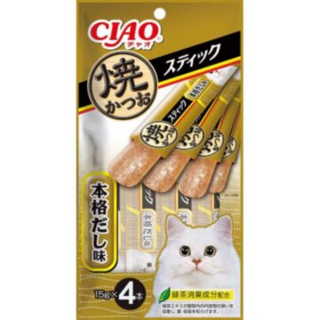 CIAO Cat Treat (TSC-142) - Jelly Stick - Grilled Skipjack Bonito Flakes Flavour (15gx4)