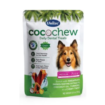 Unilac Dog Dental Treat - Grain Free Cocochew Medium (25-50lbs) 175g