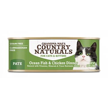 Country Naturals Cat Canned Food - Grain Free - Ocean Fish & Chicken Dinner 5.5oz