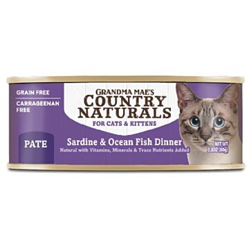 Country Naturals Cat Canned Food - Grain Free - Sardine & Ocean Fish Dinner
