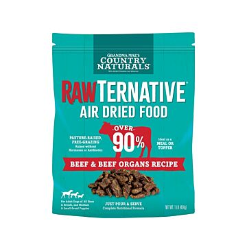 Country Naturals RawTernative Air Dried Dog Food - Beef & Beef Organs