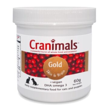 Cranimals Cat & Dog Supplement - Gold - Skin & Brain Care 60g