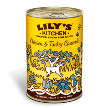Lilys Kitchen Dog Wet Food - Chicken & Turkey Casserole 400g