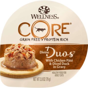 Wellness Divine Duos Wet Cat Food - Chicken Pate & Diced Duck 2.8oz