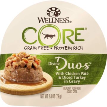 Wellness Divine Duos Wet Cat Food - Chicken Pate & Diced Turkey 2.8oz